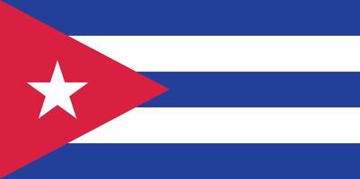 The national flag of Cuba, a symbol of Cuban identity. vector