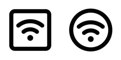 Two icons of a phone and a wifi symbol vector