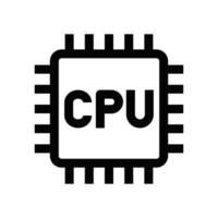 Cpu icon, illustration, isolated on white background vector