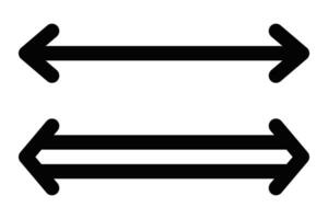 Two arrows pointing in opposite directions vector