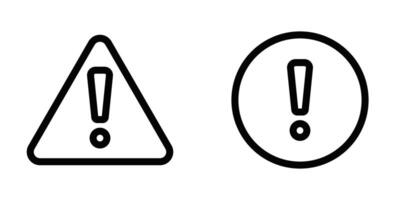 Warning triangle and exclamation mark icon illustration vector