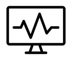 Monitor with heartbeat icon on white background vector