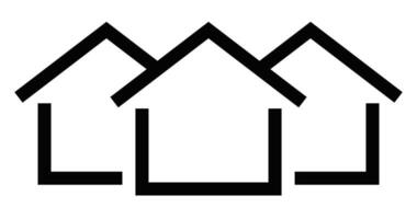 House outline icon in minimal style. Editable stroke. vector