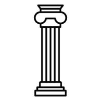 Classical column icon in line style. Editable stroke. vector
