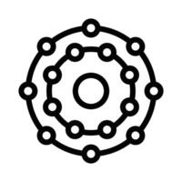 Antioxidant icon with molecular structure. Editable stroke. vector