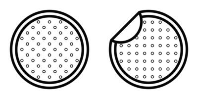 illustration of nicotine patch icons with dots. Editable stroke. vector