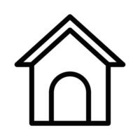illustration of a simple doghouse icon. Editable stroke. vector