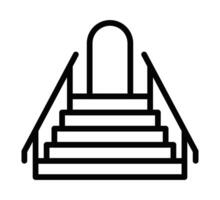 Minbar icon in simple line art style. Editable stroke. vector