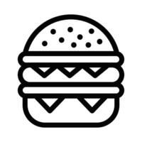 Outline icon of a burger with layers. Editable stroke. vector