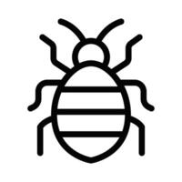 Minimalist bug or insect outline icon. Editable stroke. vector