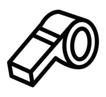 Whistle icon in bold outline style. Editable stroke. vector