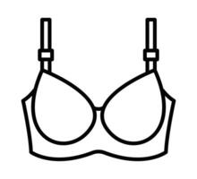 Bra icon with adjustable straps in a clean style. Editable stroke. vector