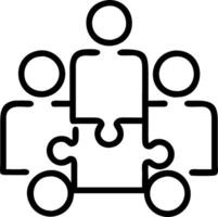 Bokeh digital art with team holding puzzle pieces together copy space above. Set 4 vector