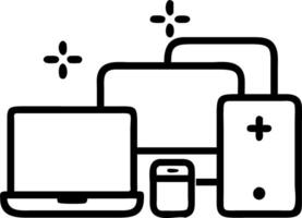 Bokeh digital art of telemedicine devices with copy space vector