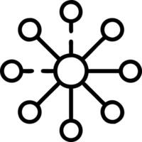 Bokeh digital art of interconnected data points in network intelligence with copy space vector