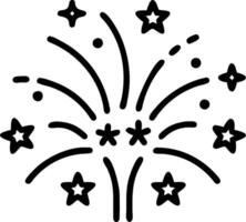 Bokeh digital art of fireworks exploding in the night sky copy space above. Set 2 vector