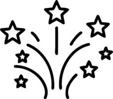 Bokeh digital art of fireworks exploding in the night sky copy space above. vector