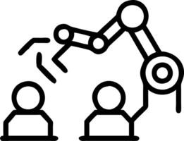 Bokeh digital art of engineers collaborating on robotic systems with copy space Set 2 vector