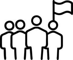 Bokeh digital art of diverse people silhouettes forming a flag shape with copy space below. vector