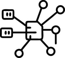 Bokeh digital art of data streams and network connections with copy space vector