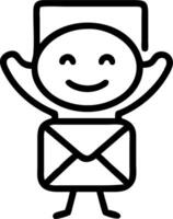 Bokeh digital art of a smiling child holding a red envelope with space for text above. vector