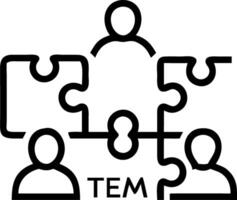 Bokeh background with team members placing puzzle pieces together copy space above. vector