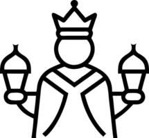 Bokeh background with Reyes Magos and glowing lanterns with copy space Set 2 vector