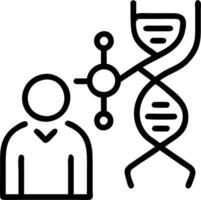 Bokeh digital art of tech savvy medical researcher analyzing genetic data with copy space vector