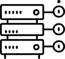 Bokeh digital art of secure server racks with copy space vector