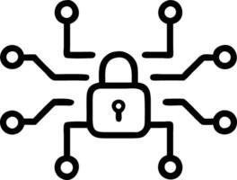 Bokeh digital art of secure digital networks with copy space vector