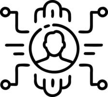 Bokeh digital art of secure biometric authentication with copy space vector