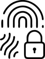 Bokeh digital art of secure biometric systems with copy space vector