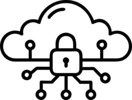 Bokeh digital art of secure cloud networks with copy space vector
