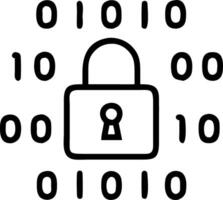 Bokeh digital art of secure binary code with copy space vector