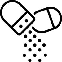 Bokeh digital art of pill bottle emitting digital particles and copy space vector