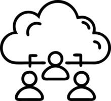Bokeh digital art of professionals interacting with cloud data and copy space vector