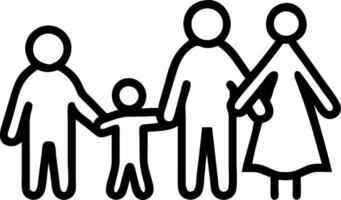 Bokeh digital art of a family taking a walk in the evening with grandparents and children vector
