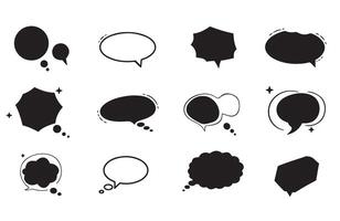 Silhouette Dialogue Design Elements vector