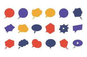 Cartoon Speech and Thought Bubbles vector