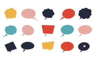 Modern Artistic Dialogue Shapes for Media Projects vector