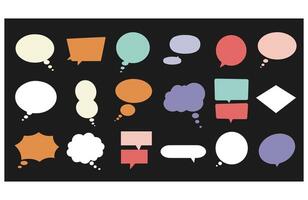 Clean Line Dialogue Shapes for Communication and Graphic Media Designs vector