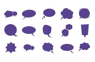 Flat Design Speech Balloons for Modern Messaging and Media Use vector