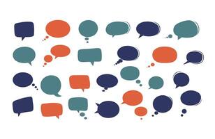 Artistic Flat Thought Balloons for Creative Graphic Needs vector
