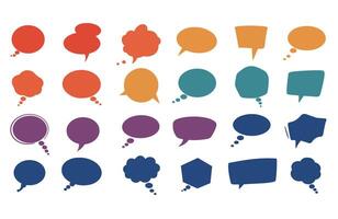 Black Silhouette Dialogue Shapes for Communication and Graphic Applications vector