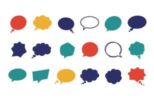 Abstract Speech Balloons for Artistic Media Communication vector