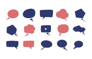 Geometric Dialogue Shapes for Modern Media and Communication Applications vector