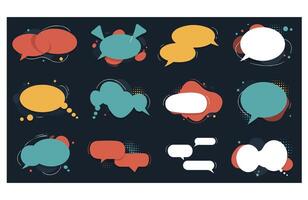 Minimalist Artistic Speech Balloons for Media and Graphic Projects vector