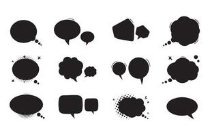 Flat Design Speech Balloons for Modern Media Projects vector