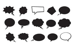 Abstract Artistic Dialogue Balloons for Media and Design Applications vector