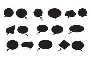 Clean Line Speech Balloons for Artistic Messaging Projects vector